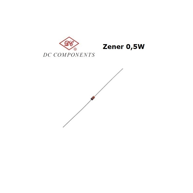 BZX55C75 DC Components, diodo Zener 0.5W-75V