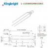 Kingbright L-115WSURKCGKC, transparent bicolor RED/GREEN 3mm LED