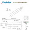3x Kingbright L-115WSURKCGKC, LED 3mm bicolore ROSSO/VERDE trasparente
