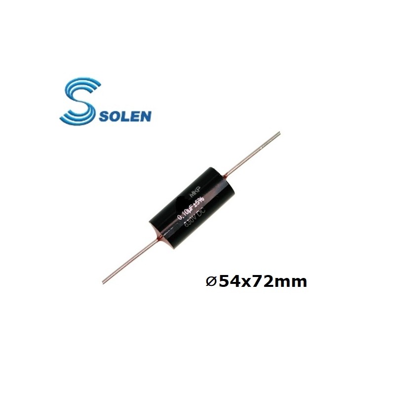 Solen PPE 47uF/630V, polypropylene axial capacitor, ⌀54x72mm