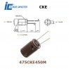 Illinois Capacitor CKE 4,7uF/450V radial electrolytic capacitor 475CKE450M
