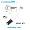 Nichicon KW 100uF 25V