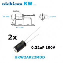 Nichicon KW 0,22uF 100V