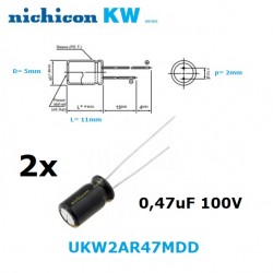 Nichicon KW 0,47uF 100V