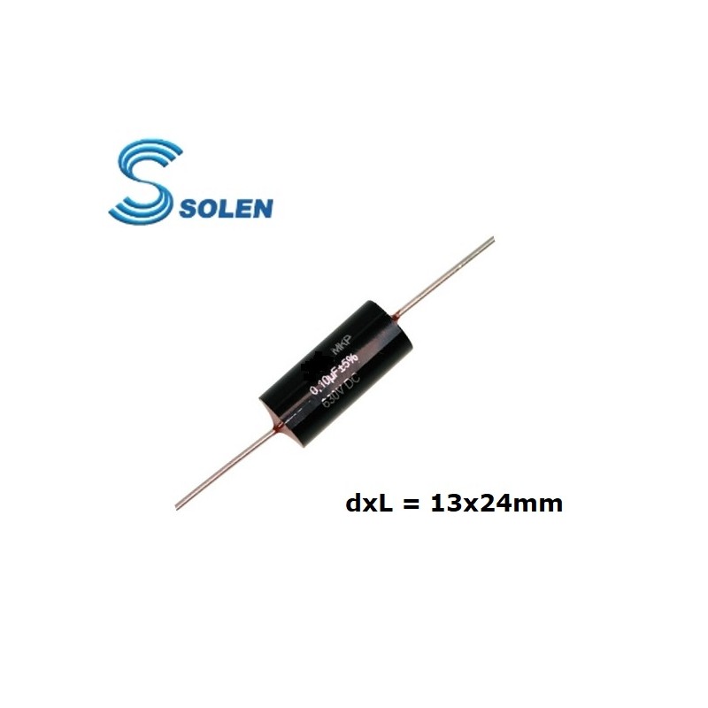 Solen PPE 0,56uF/630V, axial polypropylene capacitor