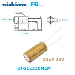 Nichicon FG 33uF/25V