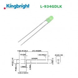 Kingbright L-934GDLK, LED...