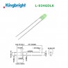 Kingbright L-934GDLK, LED 3mm VERDE