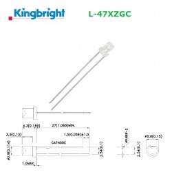 Kingbright L-47XZGC, LED...