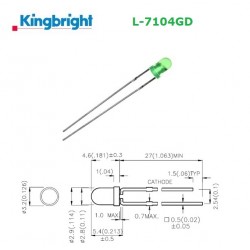 Kingbright L-7104GD, LED...