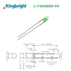 Kingbright L-7104SGD-5V,...