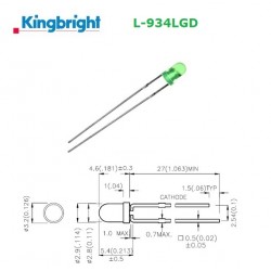 Kingbright L-934LGD, GREEN...