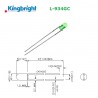 Kingbright L-934GC, GREEN 3mm LED