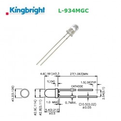 Kingbright L-934MGC, GREEN...