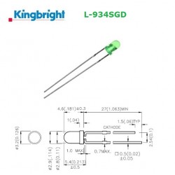 Kingbright L-934SGD, GREEN...