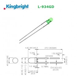 Kingbright L-934GD, GREEN...