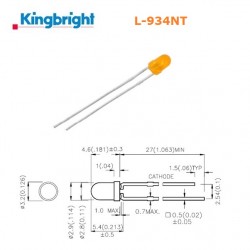 Kingbright L-934NT, ORANGE...