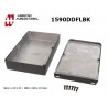 Hammond 1590DDFLBK, contenitore NERO alluminio pressofuso, IP54