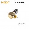 Hicon HI-CMA01-RED, plug RCA angolato, gold plated, ROSSA