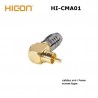 Hicon HI-CMA01-BLK, plug RCA angolato, gold plated, NERA