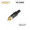 Hicon HI-CM06-RED, RCA plug, gold plated, RED line
