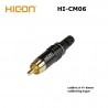 Hicon HI-CM06-NTL, plug RCA, gold plated, indicatore GRIGIO