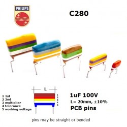 Philips C280 1uF 100V,...