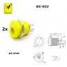 2x Bugle Boy DC-022 jack 2,1mm YELLOW for DC supply, made in China