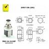 Bugle Boy PBS-24-212SP interruttore DPDT a pressione MOMENTANEO ON-(ON), pin da PCB