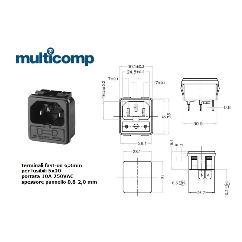 Multicomp JR-101-1FS