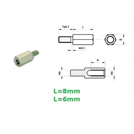 Distanziale in ottone