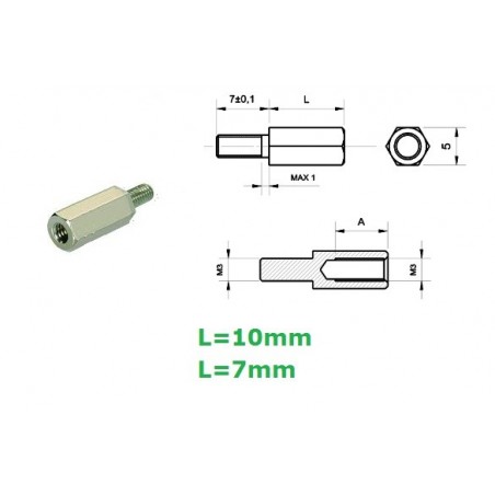 Distanziale in ottone