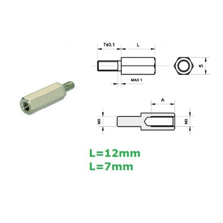 Distanziale in ottone