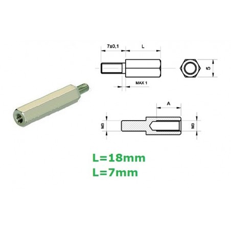 Distanziale in ottone