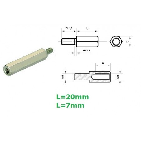 Distanziale in ottone