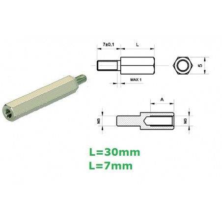 Distanziale in ottone