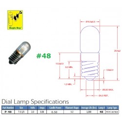 Lamp bulb #48 T3 - 1/4, mini screw