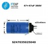 Fischer & Tausche 47+47uF 350V