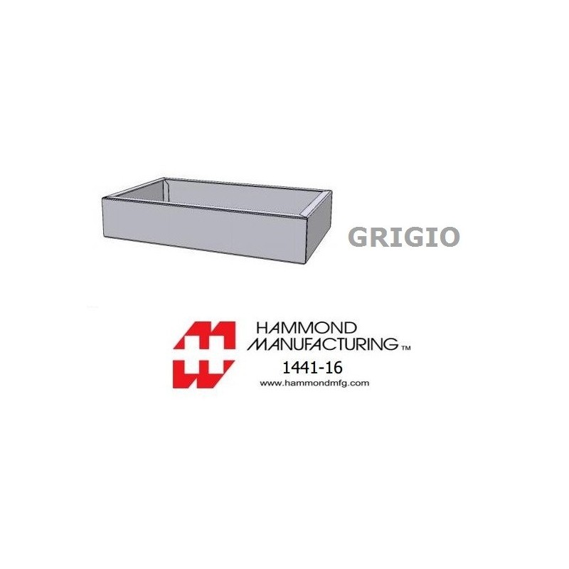 Hammond 1441-6, chassis in acciaio, grigio