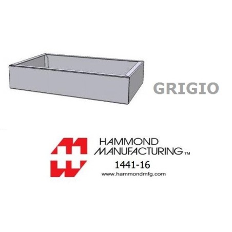 Hammond 1441-6, chassis in acciaio, grigio