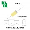 ICEL MWR 2200pF 400V 10%, axial polyester capacitor, MWR1401220KB