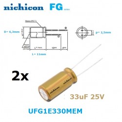 Nichicon FG 33uF/25V