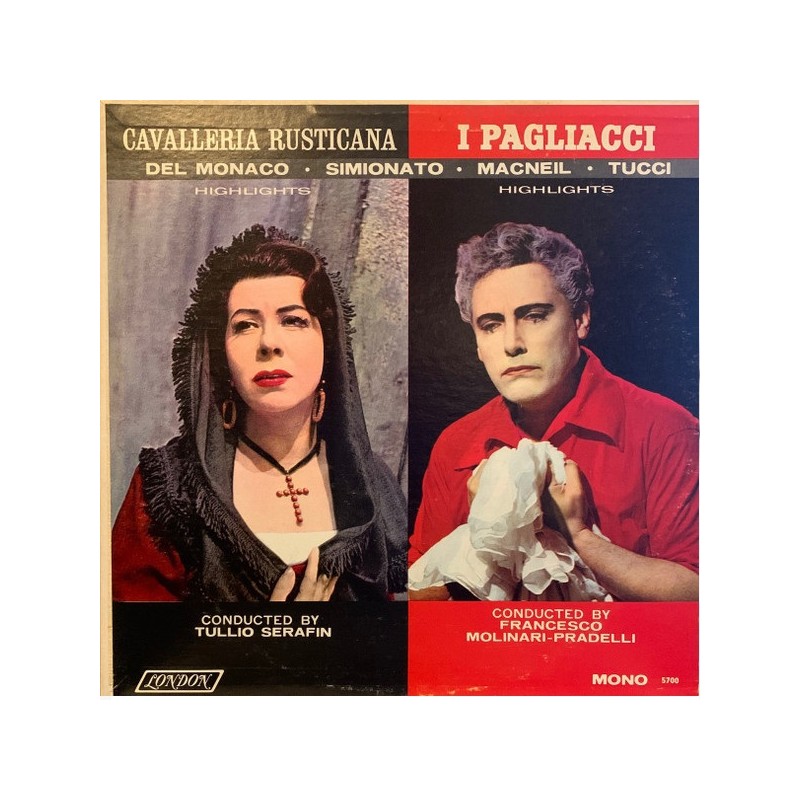 Mascagni: Cavalleria Rusticana Highlights, Simionato, Tucci, Serafin, mono LP+OBI, London SLH3010