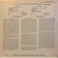 Mascagni: Cavalleria Rusticana Highlights, Simionato, Tucci, Serafin, mono LP+OBI, London SLH3010