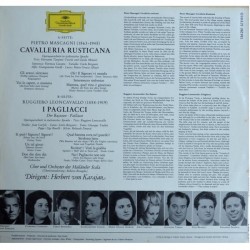 Mascagni: Cavalleria Rusticana / Leoncavallo: I Pagliacci, LP+OBI, Cossotto, Bergonzi, Guelfi, Karajan, DG SMG2063