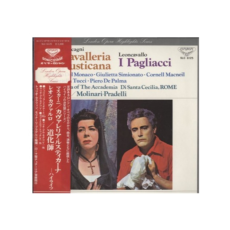 Mascagni / Leoncavallo: Cavalleria Rusticana / I Pagliacci - Highlights, LP+OBI, Simionato, Del Monaco, Serafin, London SLC6125