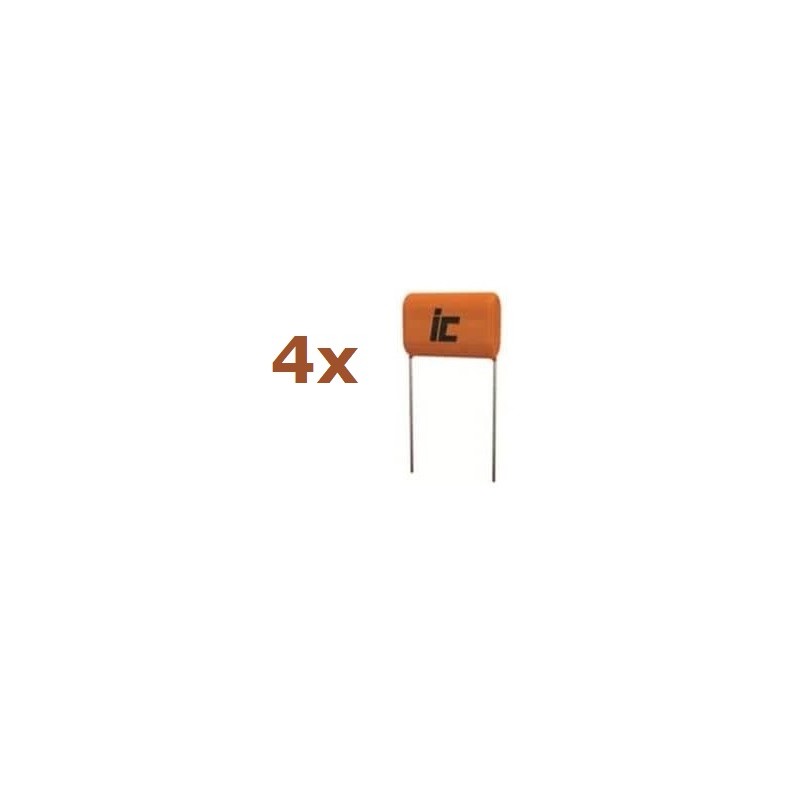 4x Cornell Dubilier MMR 0,01uF 400V, radial polyester capacitor 10%, 103MMR400K