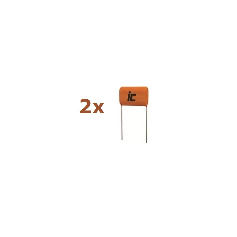 2x Cornell Dubilier MMR 0,47uF 400V, radial polyester capacitor 10%, 474MMR400K