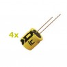 4x Illinois Capacitor RSS 1uF 50V, radial electrolytic capacitor ø4x7mm, 105RSS050M