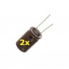 2x Illinois Capacitor CKE 1uF/450V, condensatore elettrolitico radiale 105CKE450M